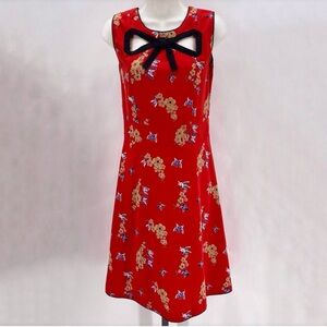 Trollied Dolly Rockabilly Bow Cutout Butterfly Dress
